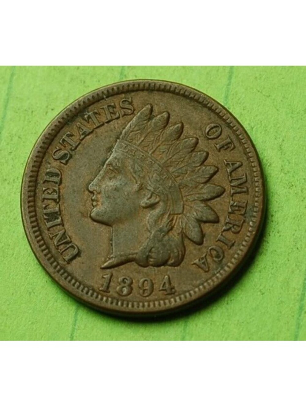 🔥X396 1894 Indian Head Cent Penny 1c 🔥FULL LIBERY & DIAMONDS **SHARP**
